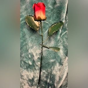 Vintage Metal Rosebud on Stem